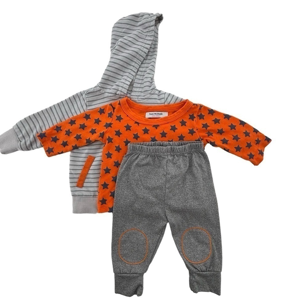 Isaac Mizrahi Baby Boy 3 Pieces Set for 3-6 Months joggers, hoodie and shirt